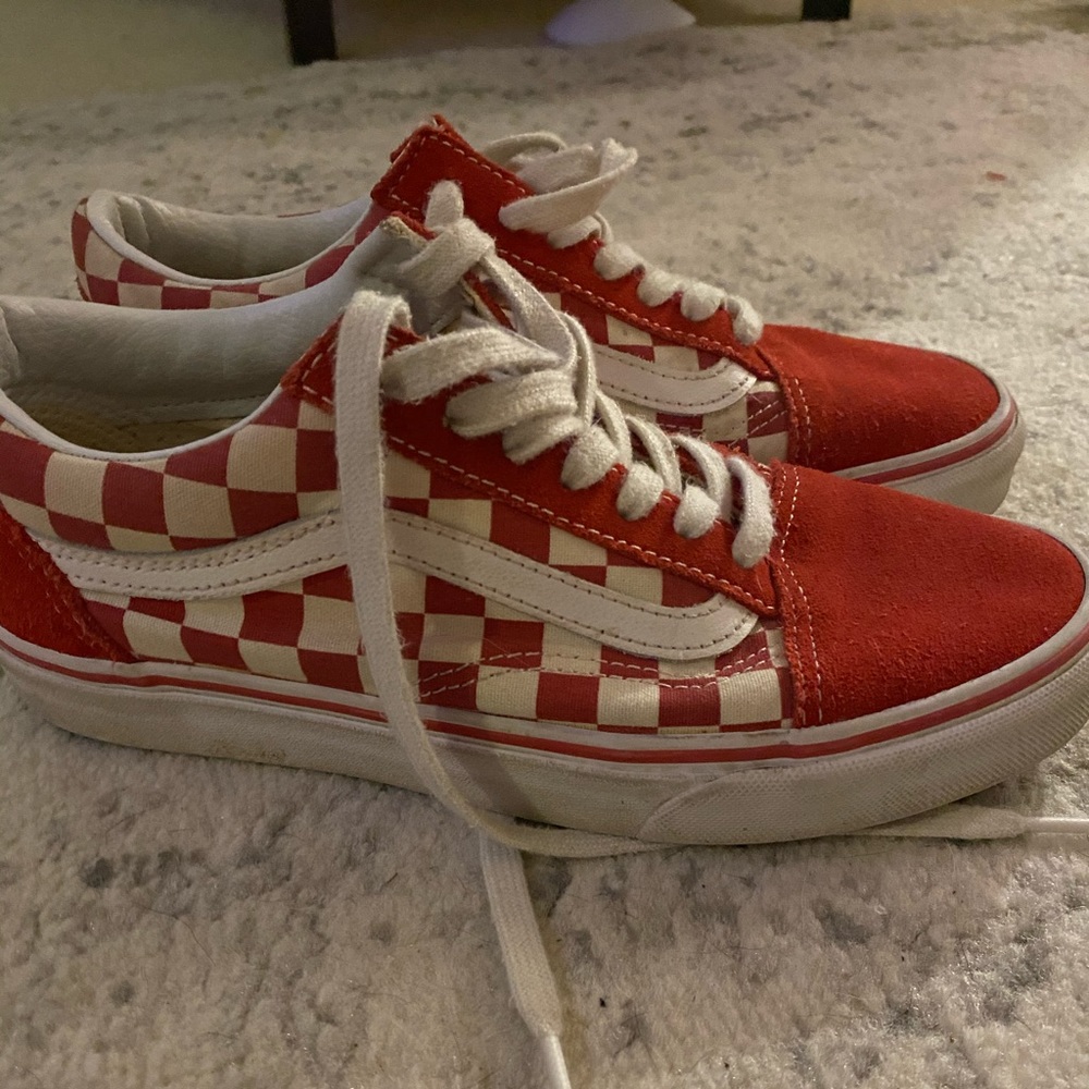 Red checkered vans